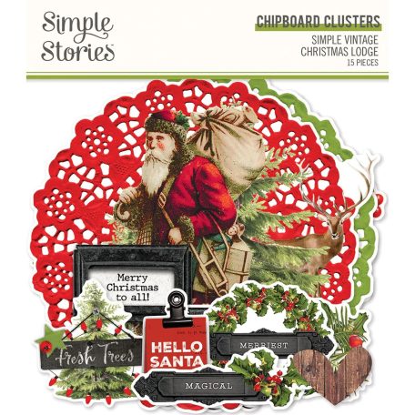 Chipboard , Chipboard Clusters / Simple Stories Simple Vintage Christmas Lodge (1 csomag)