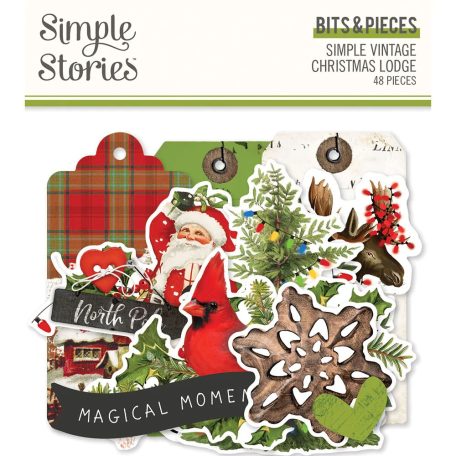 Kivágatok , Bits & Pieces / Simple Stories Simple Vintage Christmas Lodge (1 csomag)