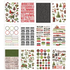  Matrica , Sticker Book / Simple Stories Simple Vintage Christmas Lodge (12 ív)
