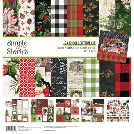 Papírkészlet 12" (30 cm), Collection Kit / Simple Stories Simple Vintage Christmas Lodge (1 csomag)