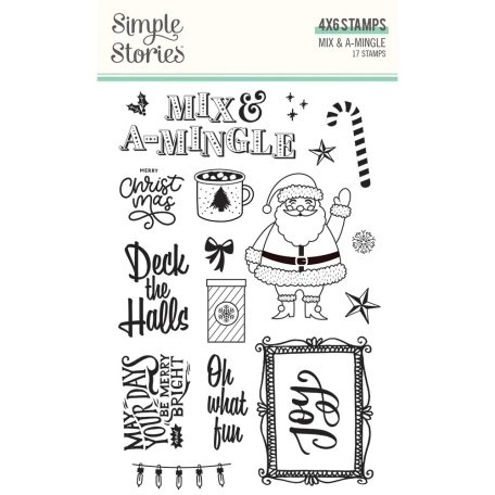 Szilikonbélyegző , Clear Stamps / Simple Stories Mix & A-Mingle (1 csomag)