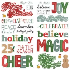   Matrica , Foam Stickers / Simple Stories Hearth & Holiday (2 ív)