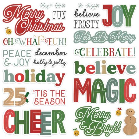 Matrica , Foam Stickers / Simple Stories Hearth & Holiday (2 ív)