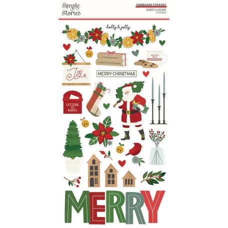 Chipboard 6"X12", Chipboard / Simple Stories Hearth & Holiday (1 ív)