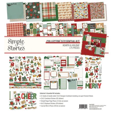 Papírkészlet 12" (30 cm), Collector's Essential Kit / Simple Stories Hearth & Holiday (1 csomag)