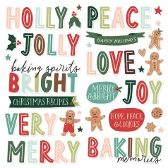   Matrica , Foam Stickers / Simple Stories Baking Spirits Bright (2 ív)