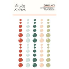   Díszítőelem , Enamel Dots / Simple Stories Baking Spirits Bright (1 ív)