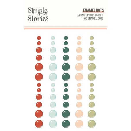 Díszítőelem , Enamel Dots / Simple Stories Baking Spirits Bright (1 ív)