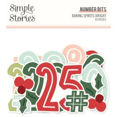   Kivágatok , Number Bits / Simple Stories Baking Spirits Bright (1 csomag)