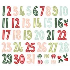   Kivágatok , Number Bits / Simple Stories Baking Spirits Bright (1 csomag)