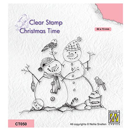 Szilikonbélyegző , Snowmen / Nellie's Choice Clear Stamp Mini (1 csomag)