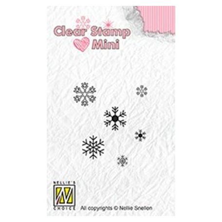 Szilikonbélyegző , Snowflakes / Nellie's Choice Clear Stamp Mini (1 csomag)