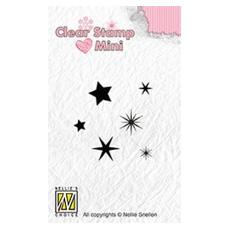Szilikonbélyegző , Stars / Nellie's Choice Clear Stamp Mini (1 csomag)