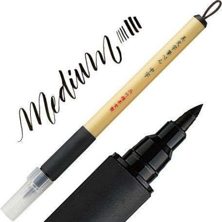 Kuretake ecsetfilc XT3, Medium Black / Kuretake Bimoji Fude Pen (1 db)