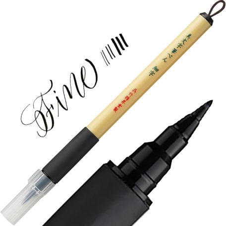 Kuretake ecsetfilc XT2, Fine Black / Kuretake Bimoji Fude Pen (1 db)