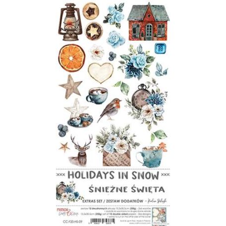 Kivágóív , Holidays In Snow Extras to cut mirror print/ Craft O'Clock Mixed Media (1 csomag)