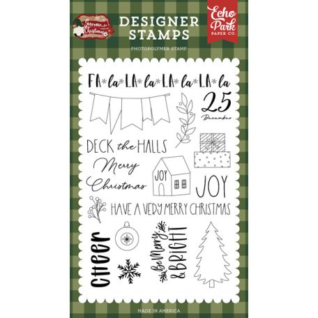Szilikonbélyegző , Gnome for Christmas Cheer/ Echo Park Stencil Clear Stamps (1 db)