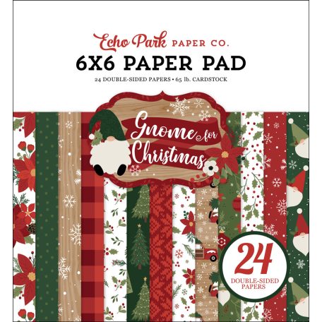 Papírkészlet 6" (15 cm), Gnome for Christmas / Echo Park Paper Pack (24 lap)