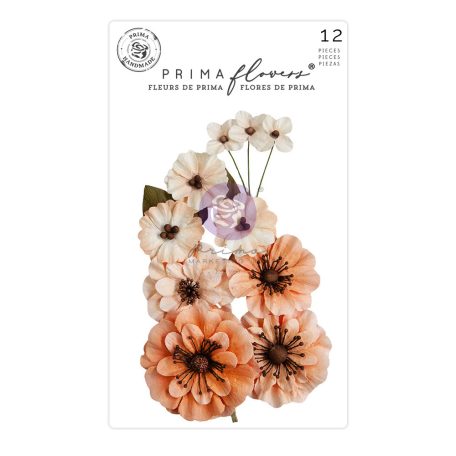 Virág díszítőelem , Luna Thirty One/ Prima Marketing Paper Flowers (1 csomag)