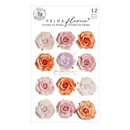 Virág díszítőelem , Luna Sweet & Scary / Prima Marketing Paper Flowers (1 csomag)