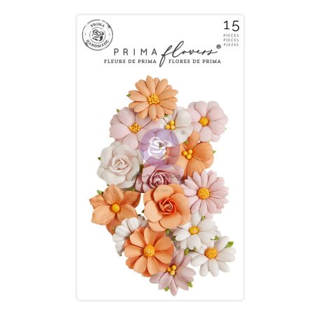 Virág díszítőelem , Luna Scary But Cute/ Prima Marketing Paper Flowers (1 csomag)