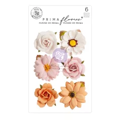   Virág díszítőelem , Luna Pumpkin Spice/ Prima Marketing Paper Flowers (1 csomag)