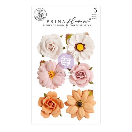 Virág díszítőelem , Luna Pumpkin Spice/ Prima Marketing Paper Flowers (1 csomag)