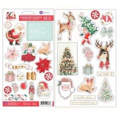  Chipboard , Candy Cane Lane / Prima Marketing Chipboard Stickers  (1 csomag)