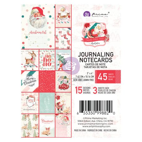 Komment kártya  3x4Inch, Candy Cane Lane / Prima Marketing Journaling Cards (45 lap)
