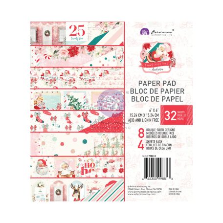 Papírkészlet 6" (15 cm), Candy Cane Lane / Prima Marketing Paper Pad (32 lap)