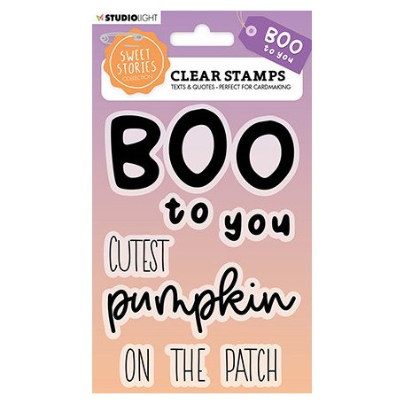 Szilikonbélyegző , Quotes large Boo to you Sweet Stories nr.271 / SL Clear Stamp (1 csomag)