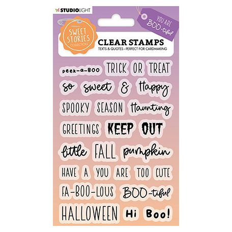 Szilikonbélyegző , Quotes small Boo-tiful Sweet Stories nr.272 / SL Clear Stamp (1 csomag)