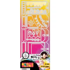   Vágósablon, Ini-Mini Zig-zag Journal Mixed-Up Collection nr.417 / Art by Marlene Cutting Die (1 csomag)