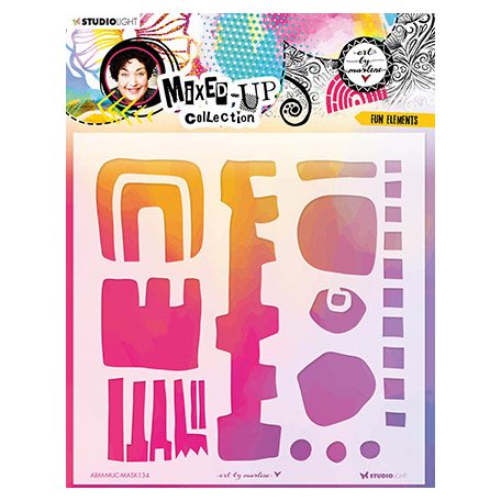 Stencil, Fun Elements Mixed-Up Collection nr.134 / Art by Marlene Mask (1 db)