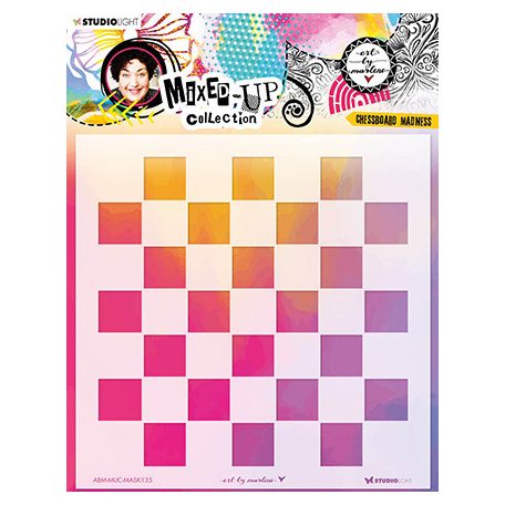 Stencil, Chesboard Madness Mixed-Up Collection nr.135 / Art by Marlene Mask (1 db)