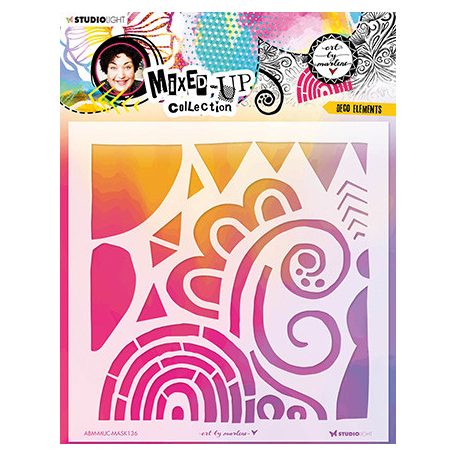 Stencil, Deco Elements Mixed-Up Collection nr.136 / Art by Marlene Mask (1 db)
