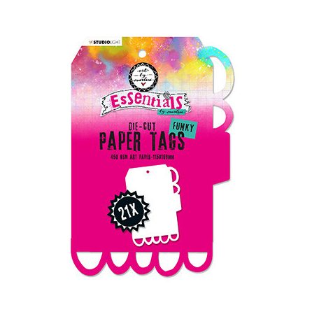Alapkarton - címkék 450 grs, Funky Art Paper Essentials nr.09 / Art by Marlene Paper Tags (1 csomag)