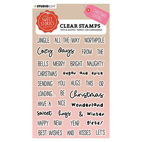 Szilikonbélyegző , Quotes small Christmas loading Sweet Stories nr.295 / SL Clear Stamp (1 csomag)
