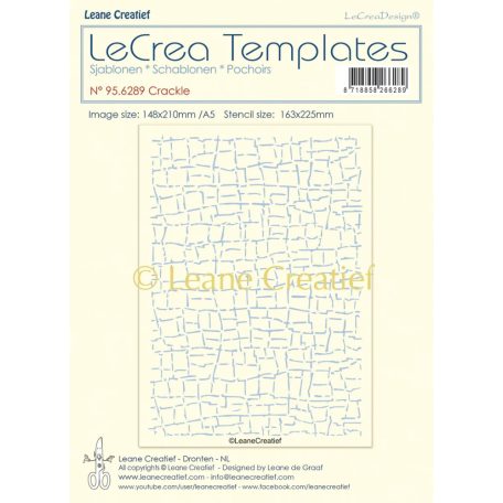 Stencil A5, Crackle Paint By Faith/ LeCrea templates (1 csomag)
