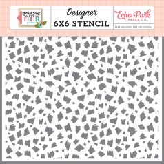   Stencil 6" (15 cm), Forward with Faith Paint By Faith/ Echo Park Stencil (1 csomag)