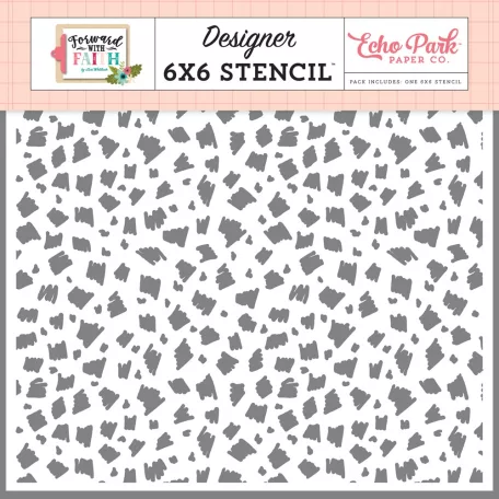 Stencil 6" (15 cm), Forward with Faith Paint By Faith/ Echo Park Stencil (1 csomag)