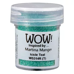   Domborítópor , Icicle Teal Wow! Embossing Glitters/ WoW! Embossing Powder (1 db)