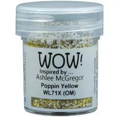   Domborítópor , Poppin Yellow(OM) Wow! Colour Blends/ WoW! Embossing Powder (1 db)