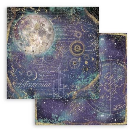 Scrapbook papír 12" (30 cm), Cosmos Infinity astronomy / Stamperia Paper Sheets (1 ív)