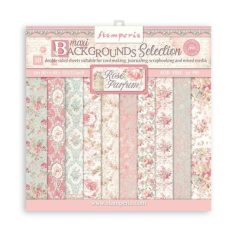  Stamperia Scrapbook papírkészlet 12" (30 cm) - Rose Parfum Maxi Background/ Stamperia Paper Pack (10 ív)