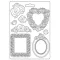 Öntőforma A4, Rose Parfum frames and roses / Stamperia Soft Mould (1 db)