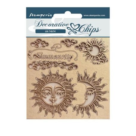 Chipboard 14x14 cm, Cosmos Infinitiy Immensity / Stamperia Decorative Chips (1 ív)