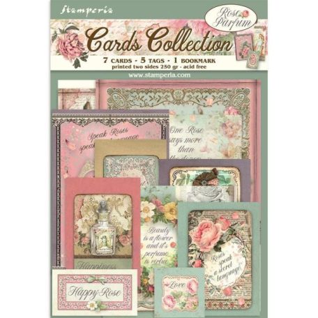 Kártya kollekció , Rose Parfum / Stamperia Cards Collection (1 csomag)
