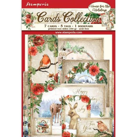 Kártya kollekció , Romantic Home for holidays / Stamperia Cards Collection (1 csomag)
