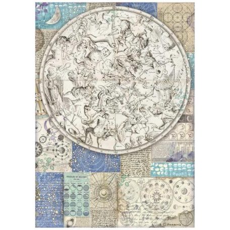 Rizspapír A4, Cosmos Infinity zodiac / Stamperia Rice Paper (1 ív)